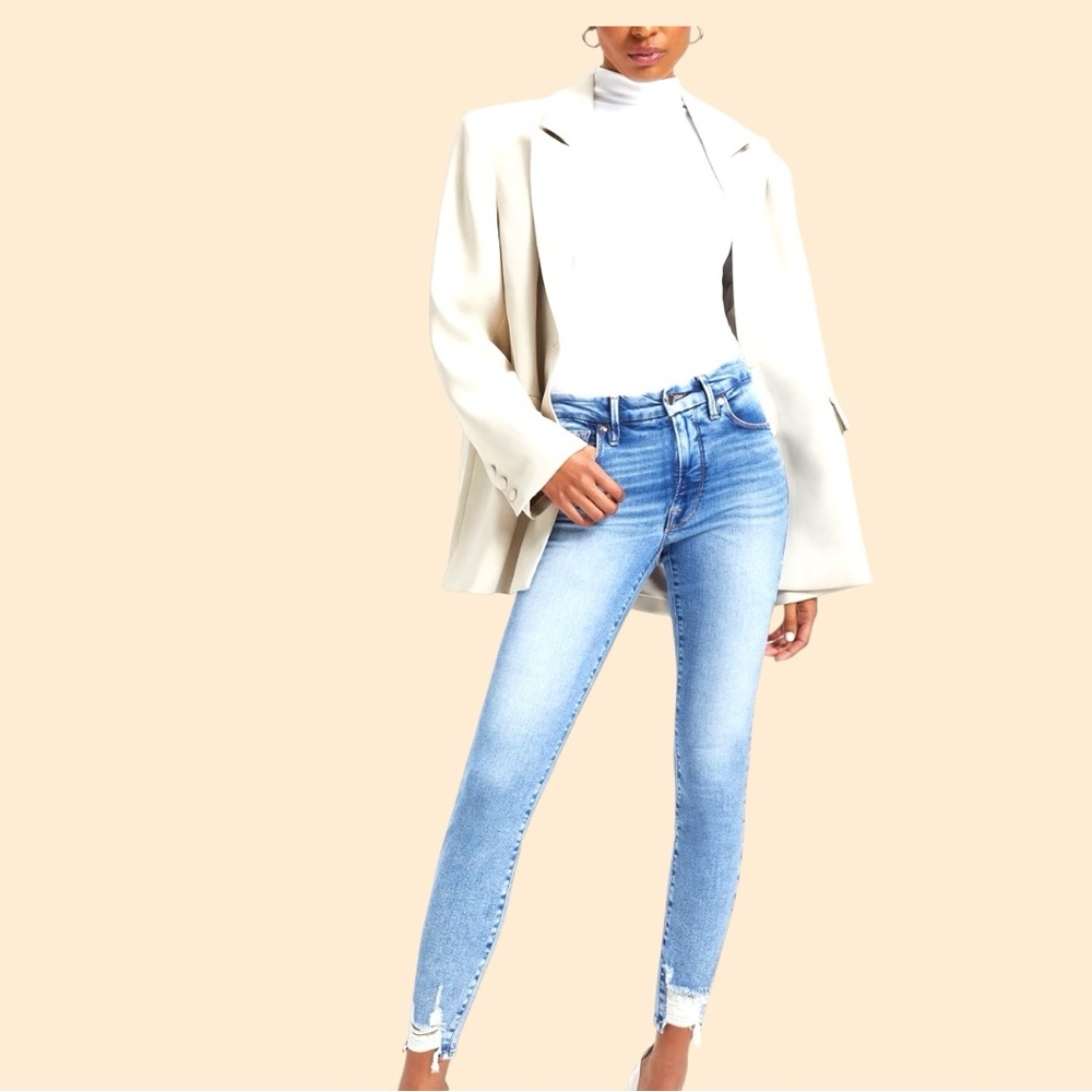 NWT Good American L/S Funnel Neck White Soft Scuba Smoothing Thong Bodysuit - Picture 2 of 10